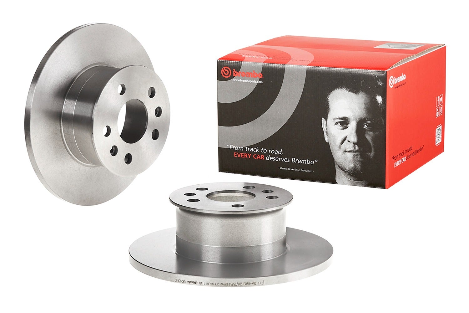 BREMBO -  Front Solid Brake Disc Pair - 278mm Diameter