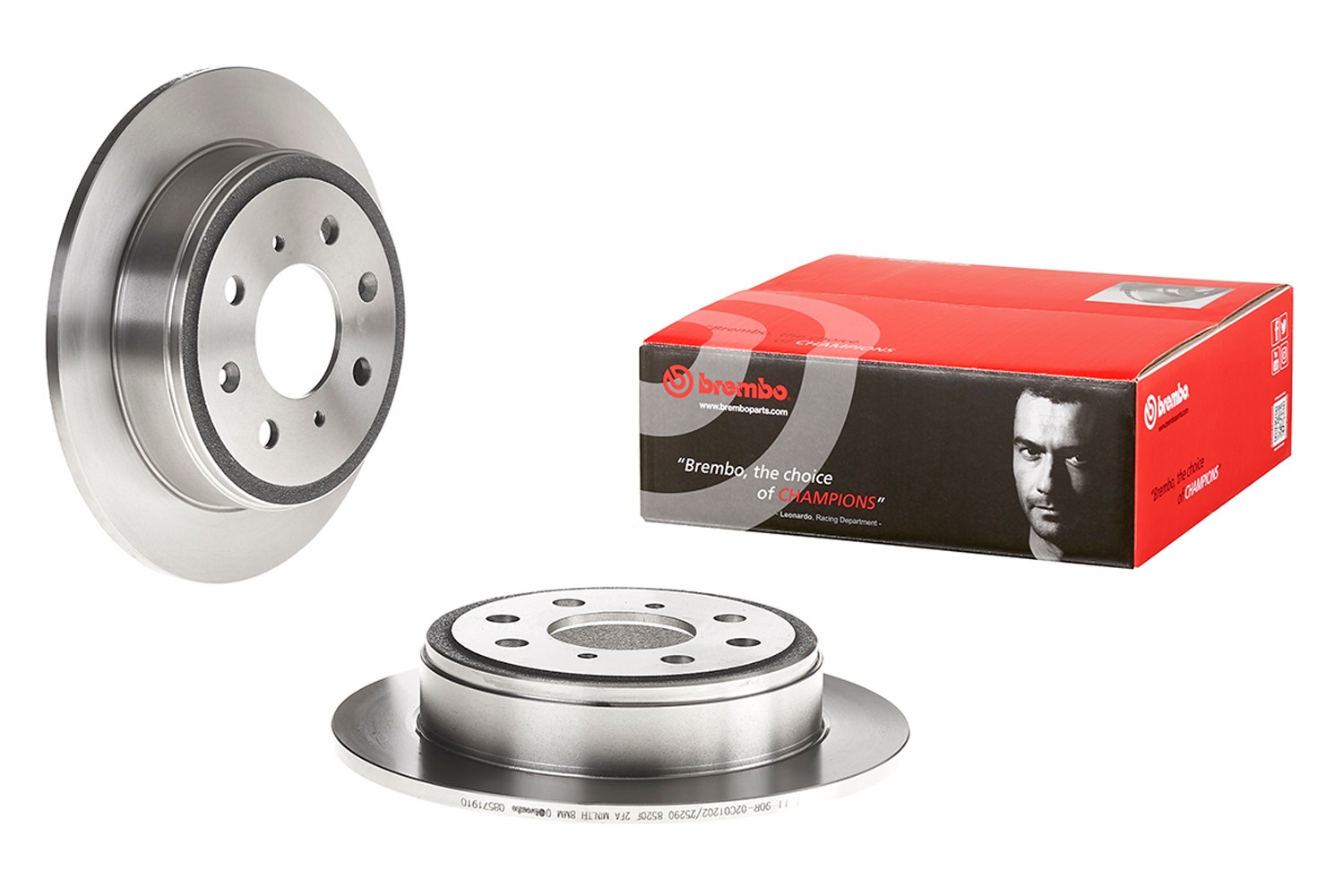 BREMBO -  Rear Solid Brake Disc Pair - 239mm Diameter