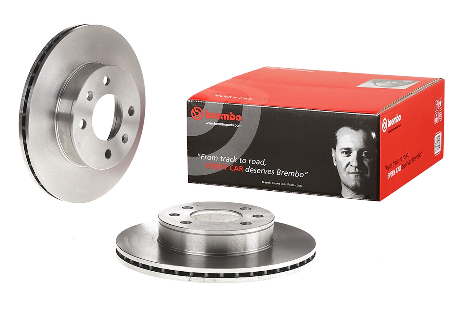 BREMBO -  Front Vented Brake Disc Pair - 241mm Diameter