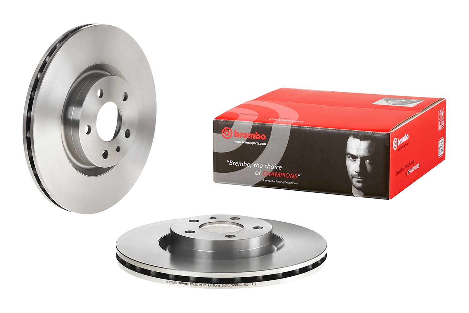 BREMBO -  Front Vented Brake Disc Pair - 284mm Diameter