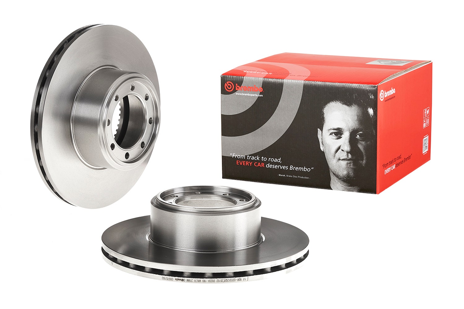 BREMBO -  Rear Vented Brake Disc Pair - 294mm Diameter