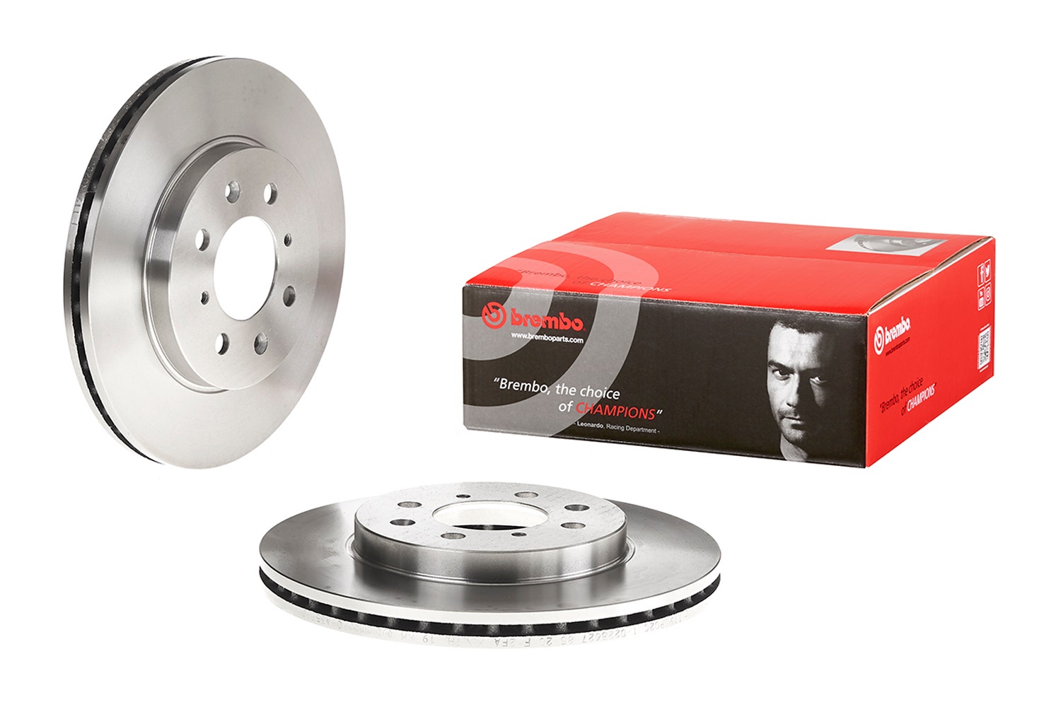 BREMBO -  Front Vented Brake Disc Pair - 258mm Diameter