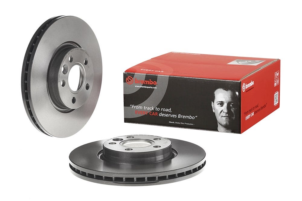 BREMBO -  Front Vented Brake Disc Pair Coated - 300mm Diameter
