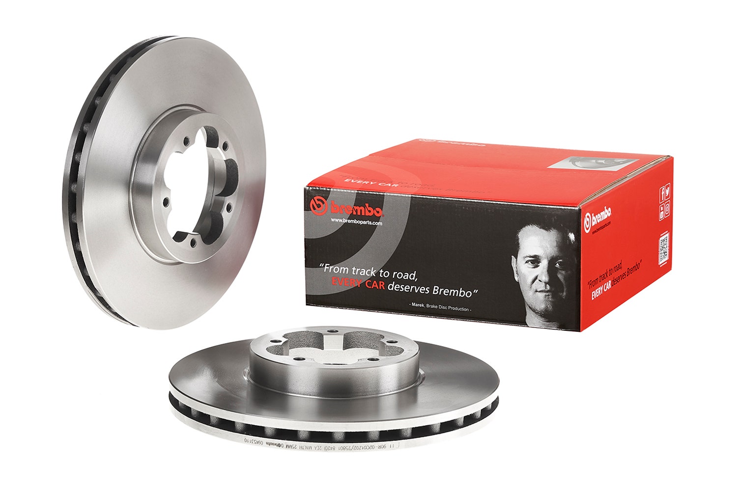 BREMBO -  Front Vented Brake Disc Pair - 300mm Diameter