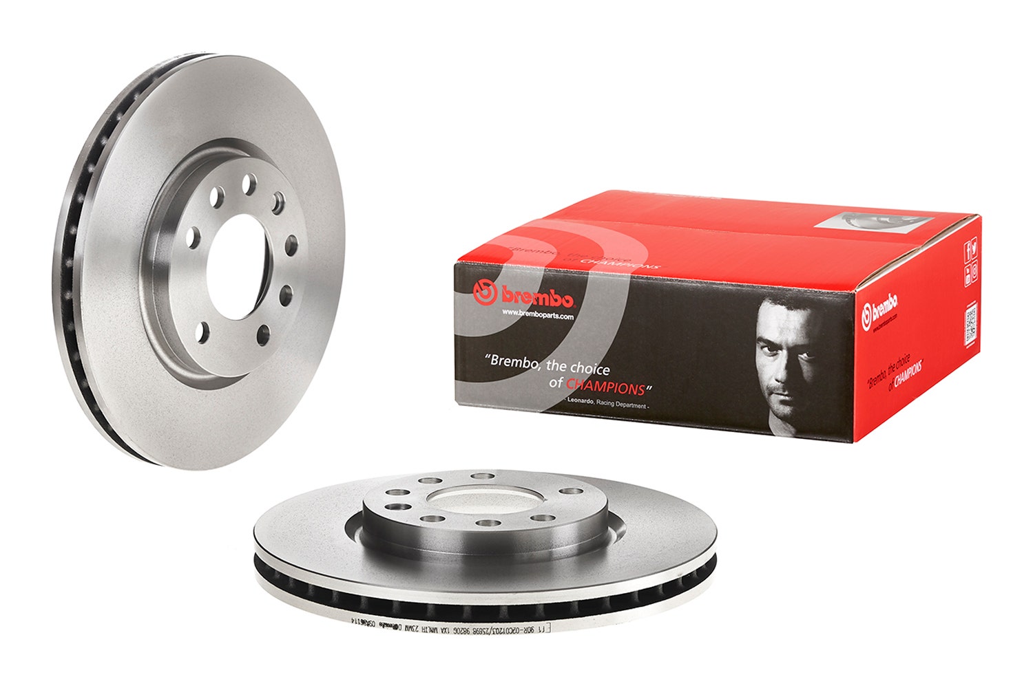 BREMBO -  Front Vented Brake Disc Pair - 278mm Diameter