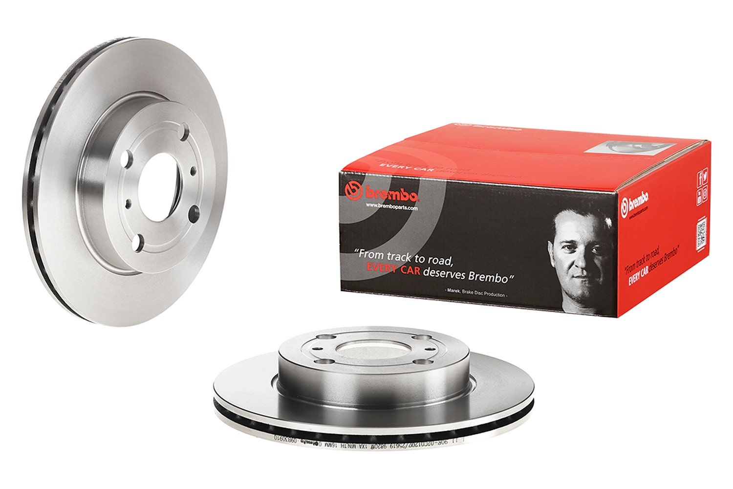 BREMBO -  Front Vented Brake Disc Pair - 235mm Diameter