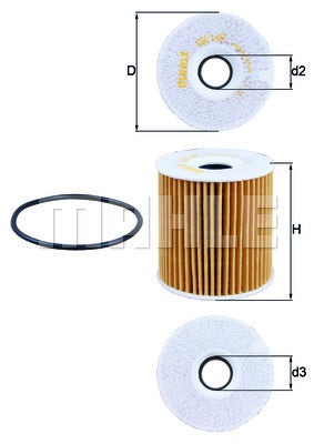 MAHLE -  Oil Filter - Insert