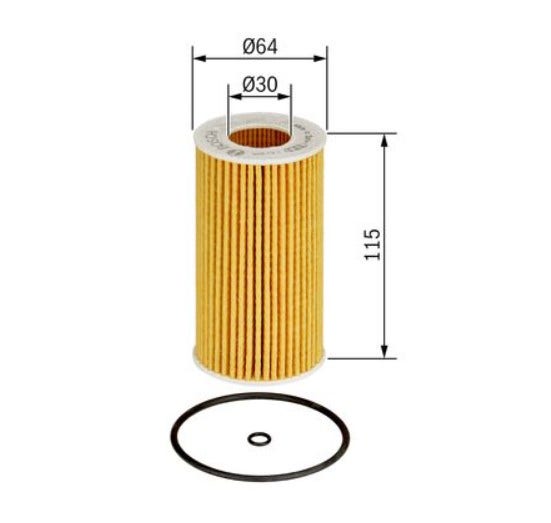 BOSCH -  Oil Filter - Insert