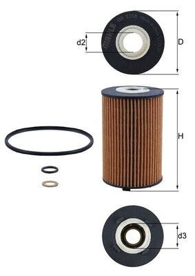 MAHLE -  Oil Filter - Element