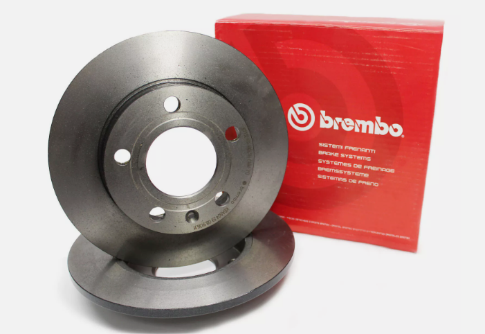 BREMBO -  Front Solid Brake Disc Pair Coated - 257mm Diameter