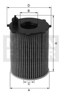 MANN -  Oil Filter - Insert