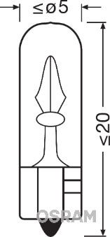 OSRAM -  12V Bulb - W2.3W