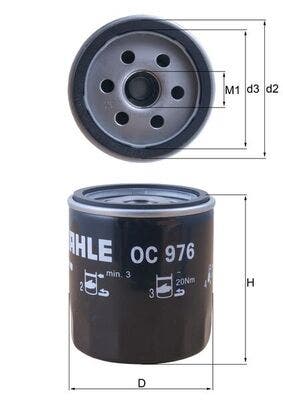 MAHLE -  Oil Filter - Canister