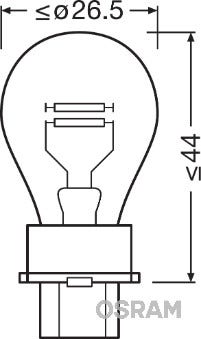 OSRAM -  12V Bulb - P27/7W