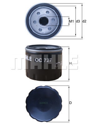 MAHLE -  Oil Filter - Screw On