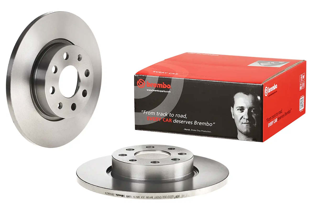 BREMBO -  Front Solid Brake Disc Pair - 257mm Diameter