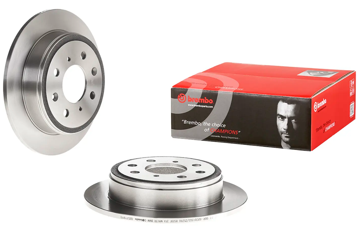 BREMBO -  Rear Solid Brake Disc Pair - 239mm Diameter