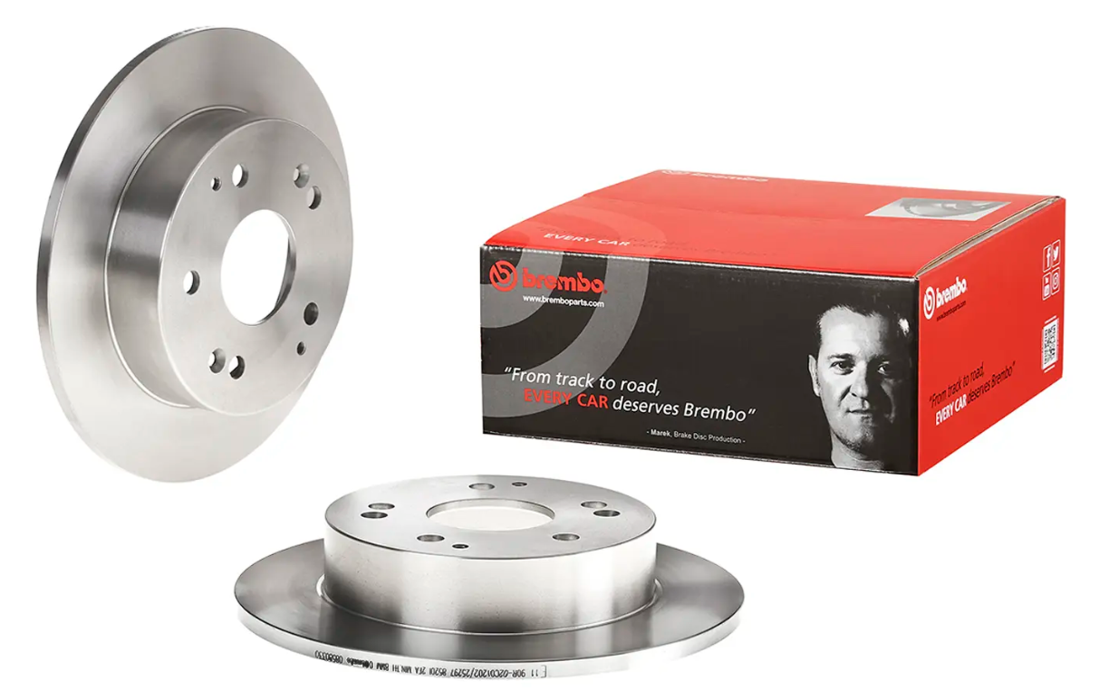 BREMBO -  Rear Solid Brake Disc Pair - 260mm Diameter