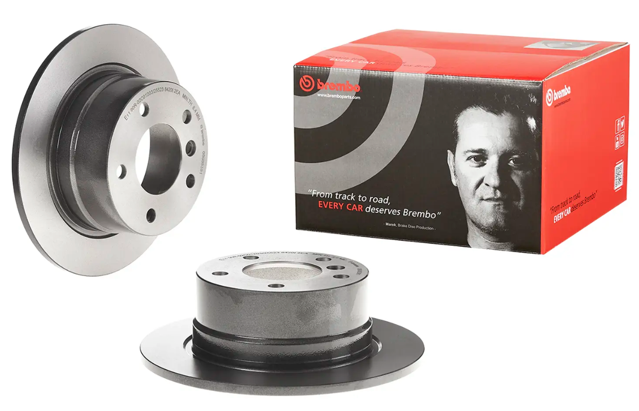 BREMBO -  Rear Solid Brake Disc Pair Coated - 272mm Diameter