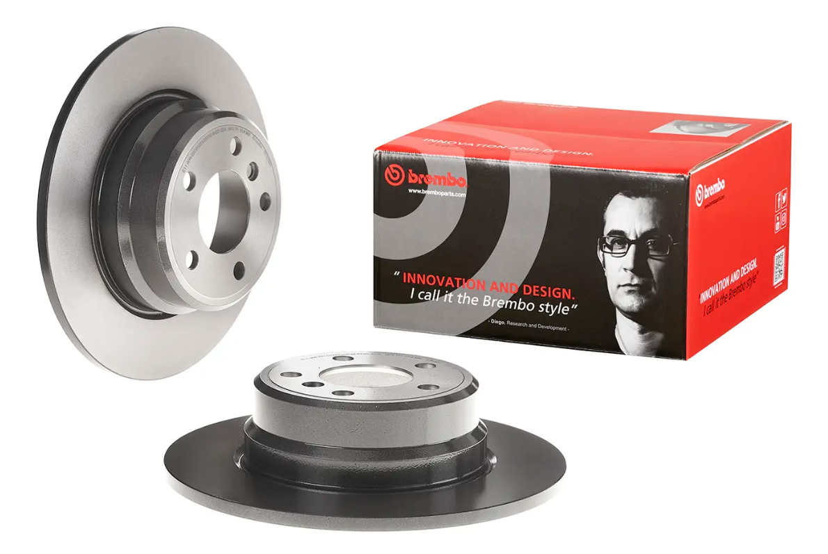 BREMBO -  Rear Solid Brake Disc Pair Coated - 324mm Diameter