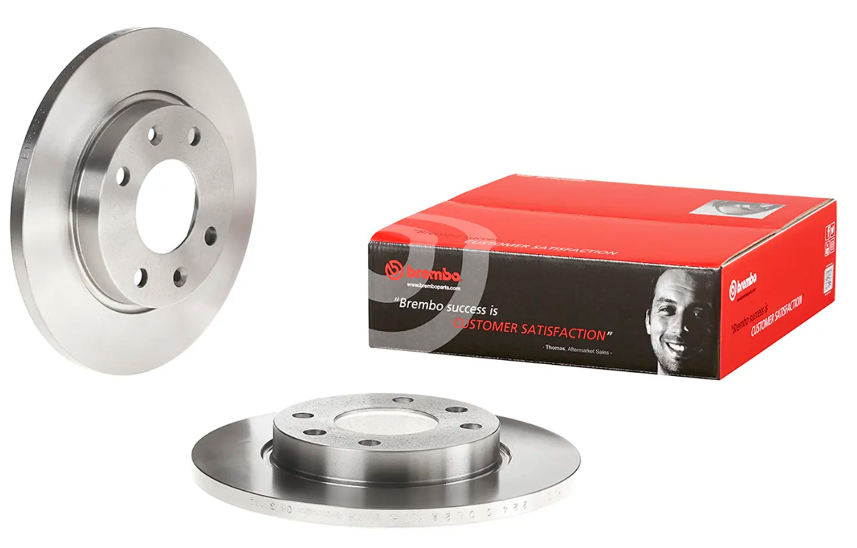 BREMBO -  Front Solid Brake Disc Pair - 247mm Diameter