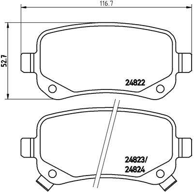 BREMBO -  Rear Brake Pads