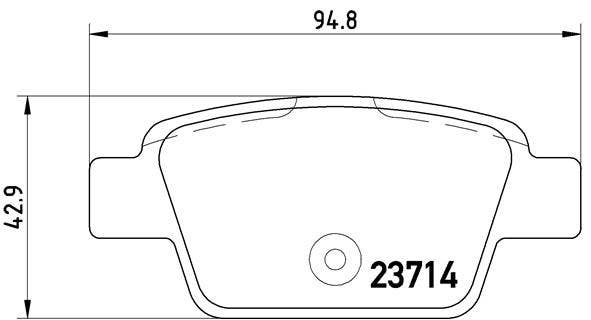 BREMBO -  Rear Brake Pads