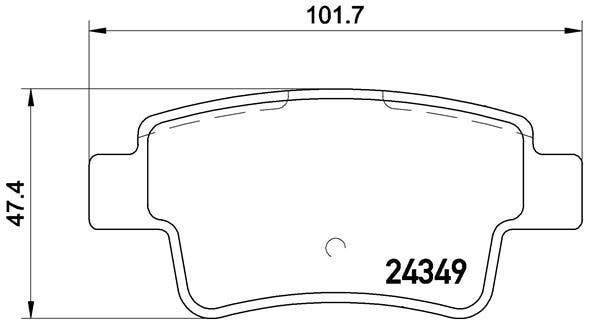 BREMBO -  Rear Brake Pads
