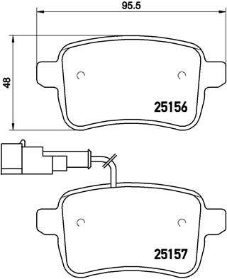 BREMBO -  Rear Brake Pads