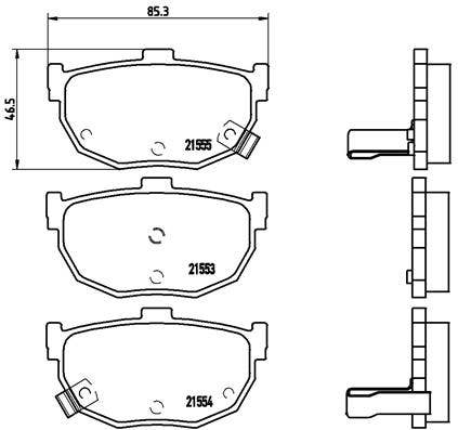 BREMBO -  Rear Brake Pads
