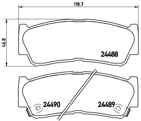 BREMBO -  Rear Brake Pads