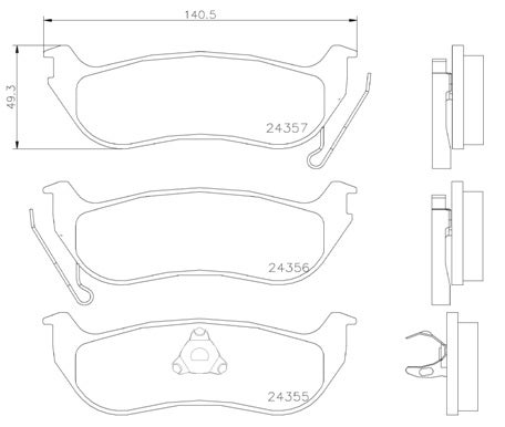 BREMBO -  Rear Brake Pads