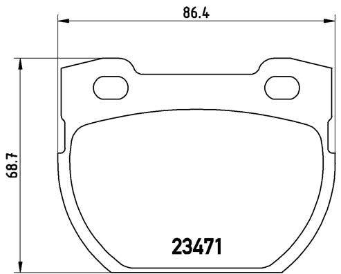 BREMBO -  Rear Brake Pads