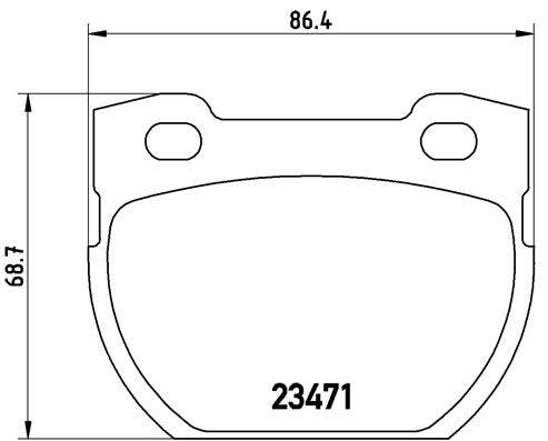 BREMBO -  Rear Brake Pads