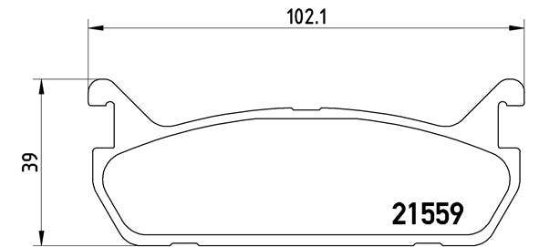 BREMBO -  Rear Brake Pads