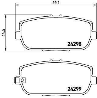 BREMBO -  Rear Brake Pads