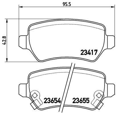 BREMBO -  Rear Brake Pads