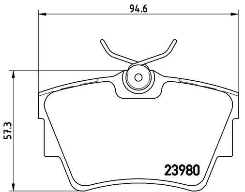 BREMBO -  Rear Brake Pads