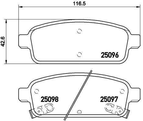 BREMBO -  Rear Brake Pads