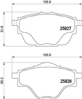 BREMBO -  Rear Brake Pads