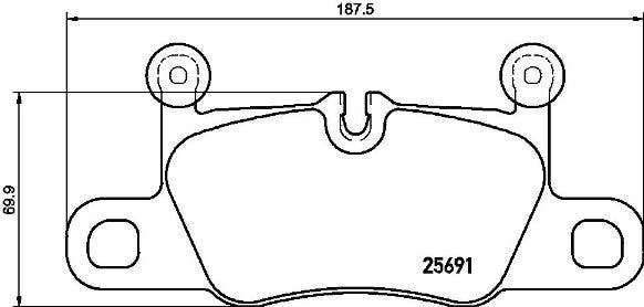BREMBO -  Rear Brake Pads