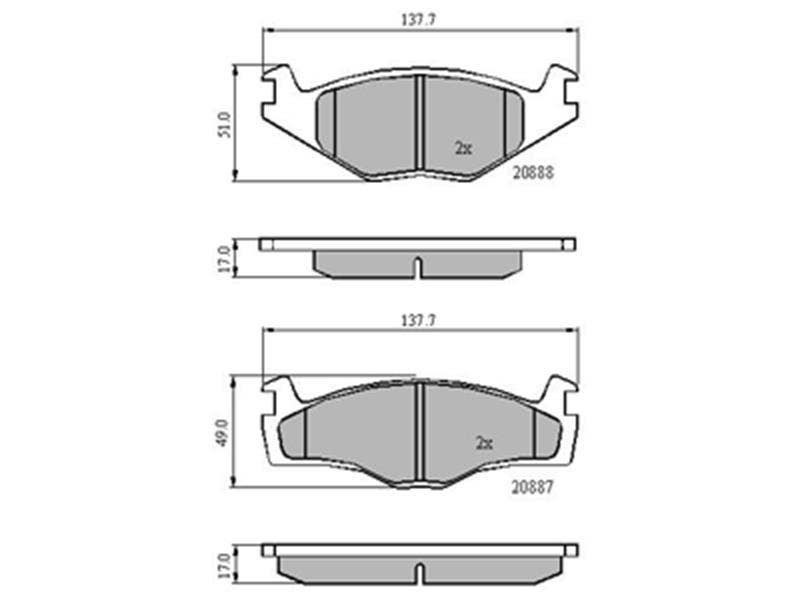 DRIVETEC -  Front Brake Pads