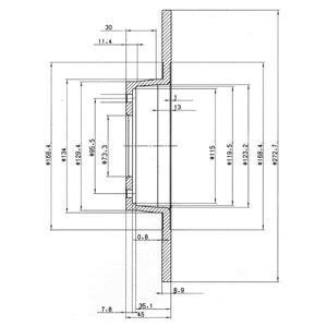 DELPHI -  Front Solid Brake Disc Pair - 273mm Diameter