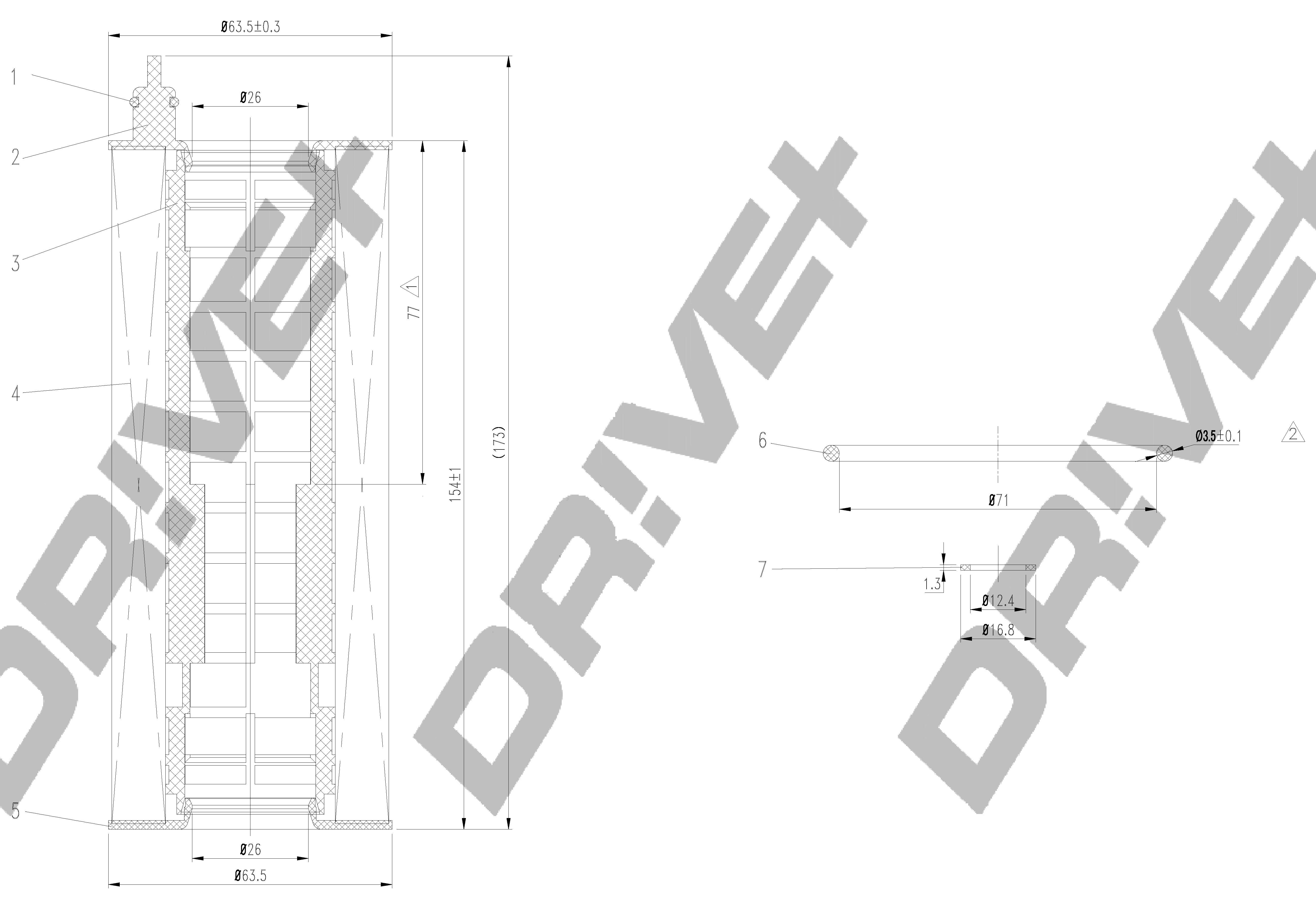 DRIVEPLUS -  Oil Filter - Insert