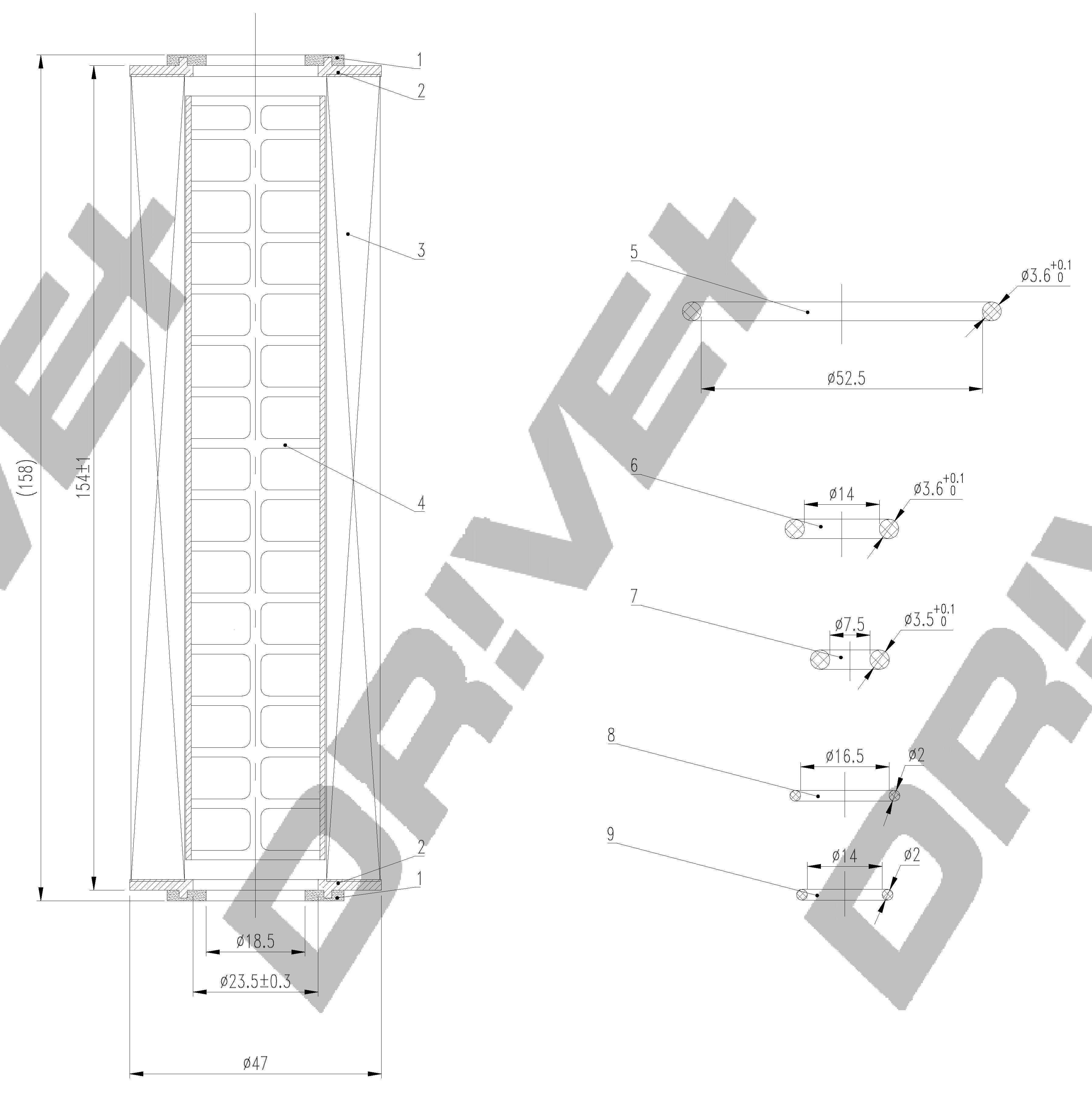DRIVEPLUS -  Oil Filter - Insert