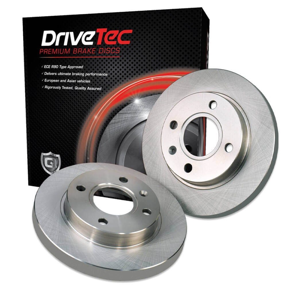 DRIVETEC -  Front Solid Brake Disc Pair - 239.5mm Diameter