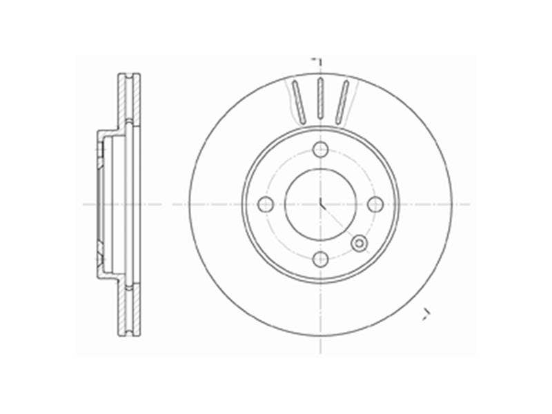 DRIVETEC -  Front Vented Brake Disc Pair - 239mm Diameter