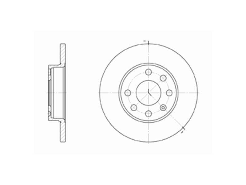 DRIVETEC -  Front Solid Brake Disc Pair - 236mm Diameter