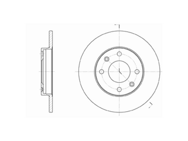 DRIVETEC -  Solid Brake Disc Pair - 247mm Diameter