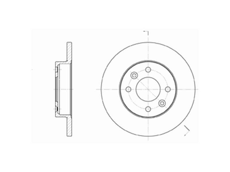 DRIVETEC -  Solid Brake Disc Pair - 238mm Diameter